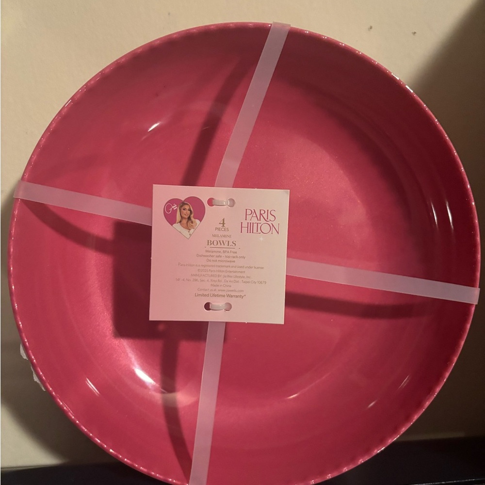Paris Hilton Pink Stoneware Bowl - Pink